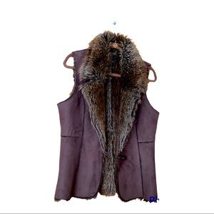 Vintage fur vest size M women